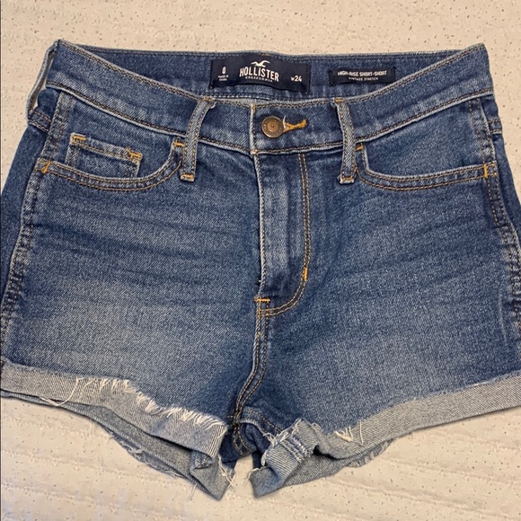 Hollister Pants - Hollister Blue Jean Shorts Distressed Frayed Hem